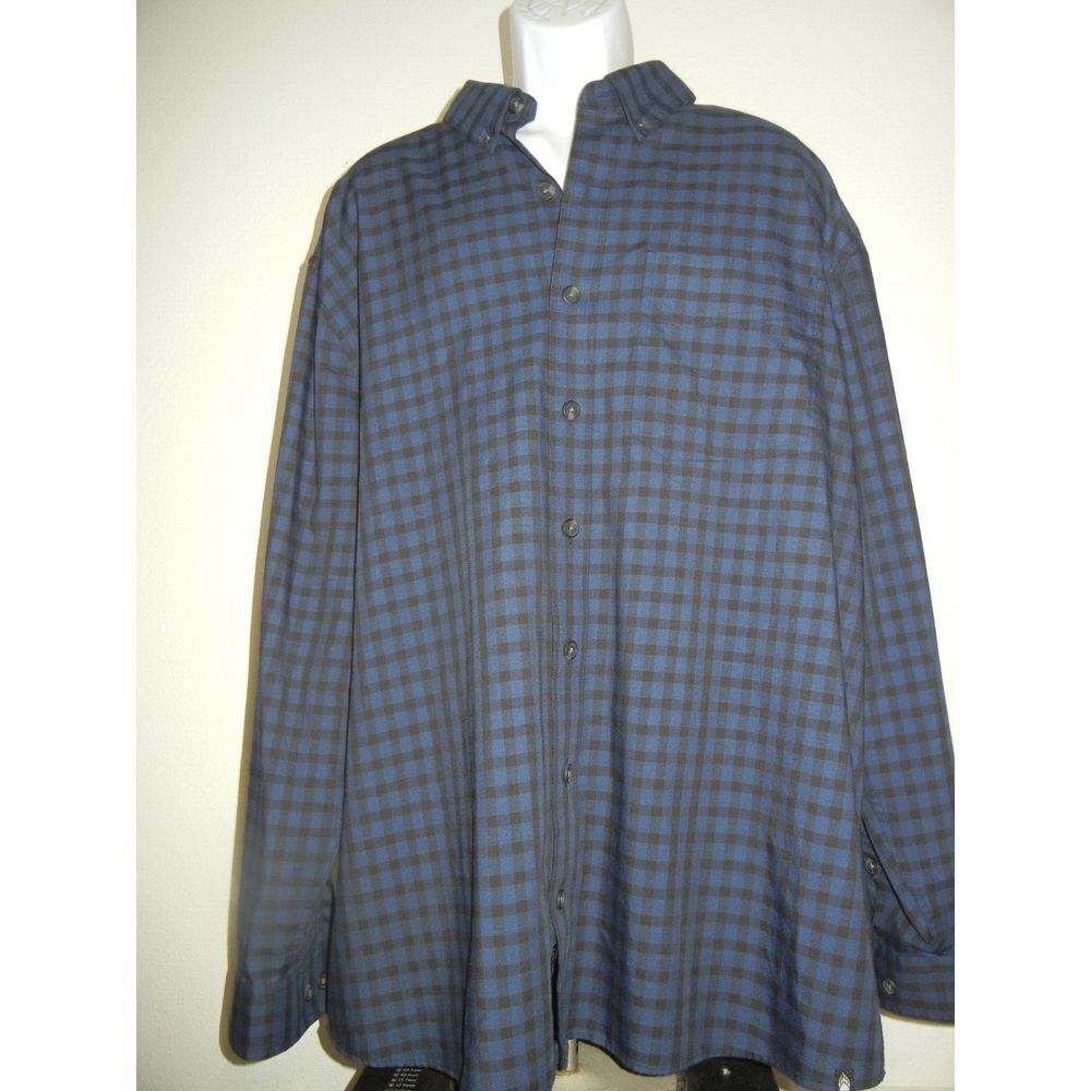 Alaskan Hardgear Shirt Mens Size 2XLT Long Sleeve Button Duluth Wool Blend Blue